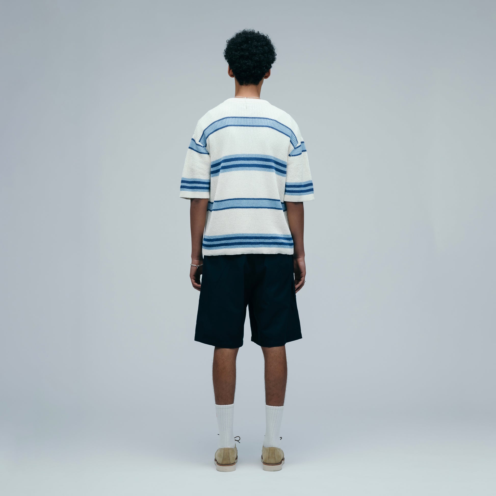 HUMAN MADE STRIPED SS KNIT BL-1