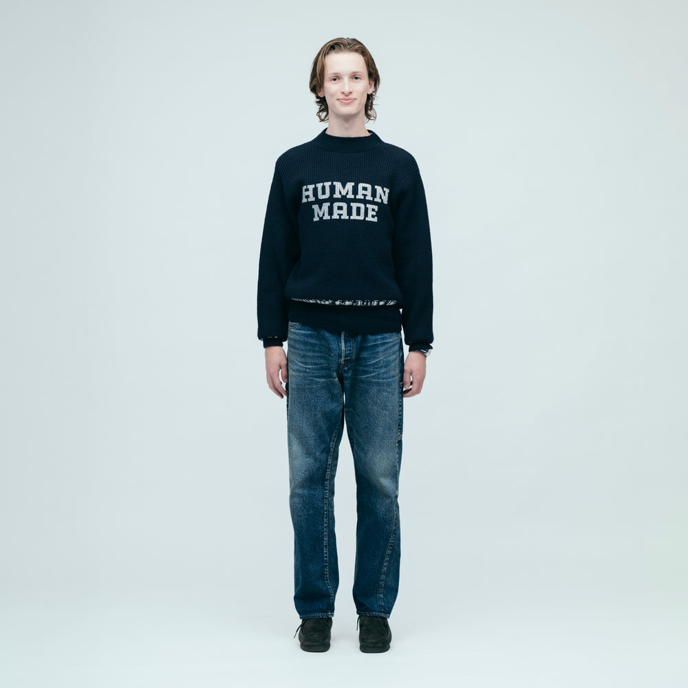 HUMAN MADE  MOC NECK KNIT SWEATER
