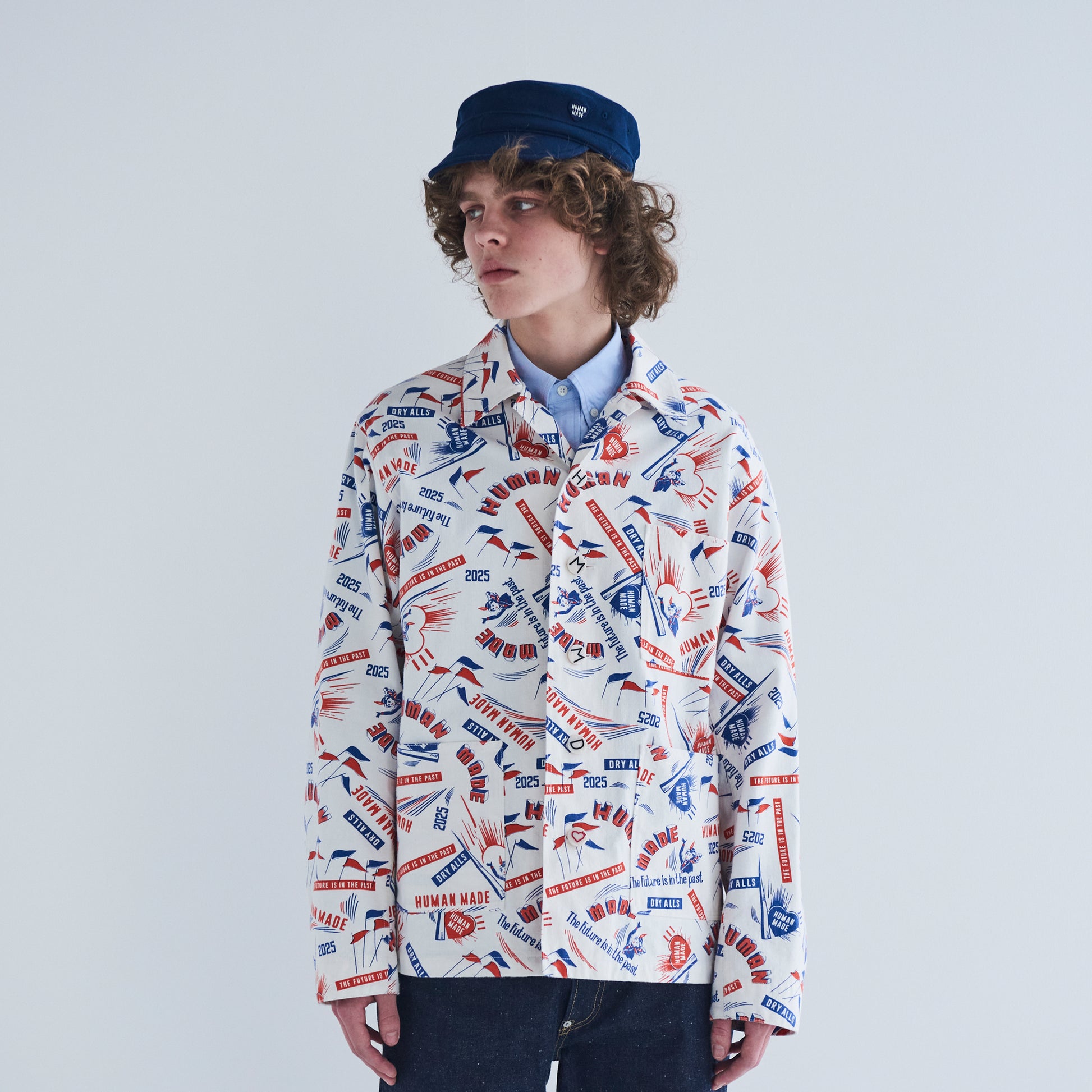 HUMAN MADE PRINTED COVERALL JACKET WH-1