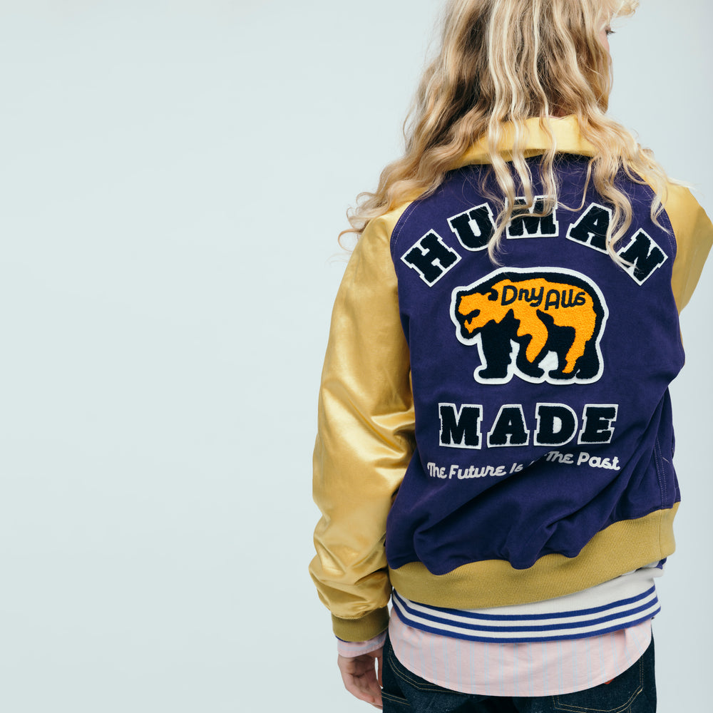 HUMAN MADE SATIN VARSITY JACKET PP-3