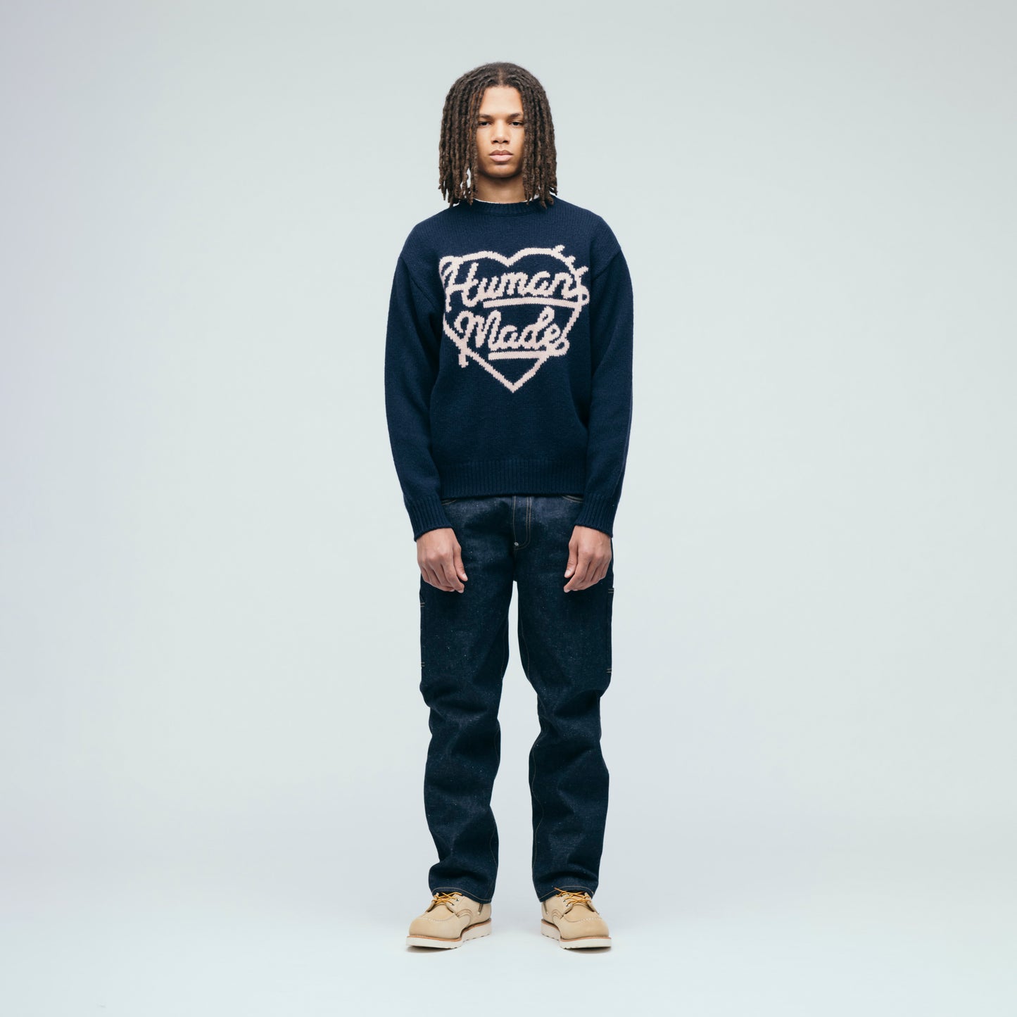 HUMAN MADE HEART KNIT SWEATER NY-1