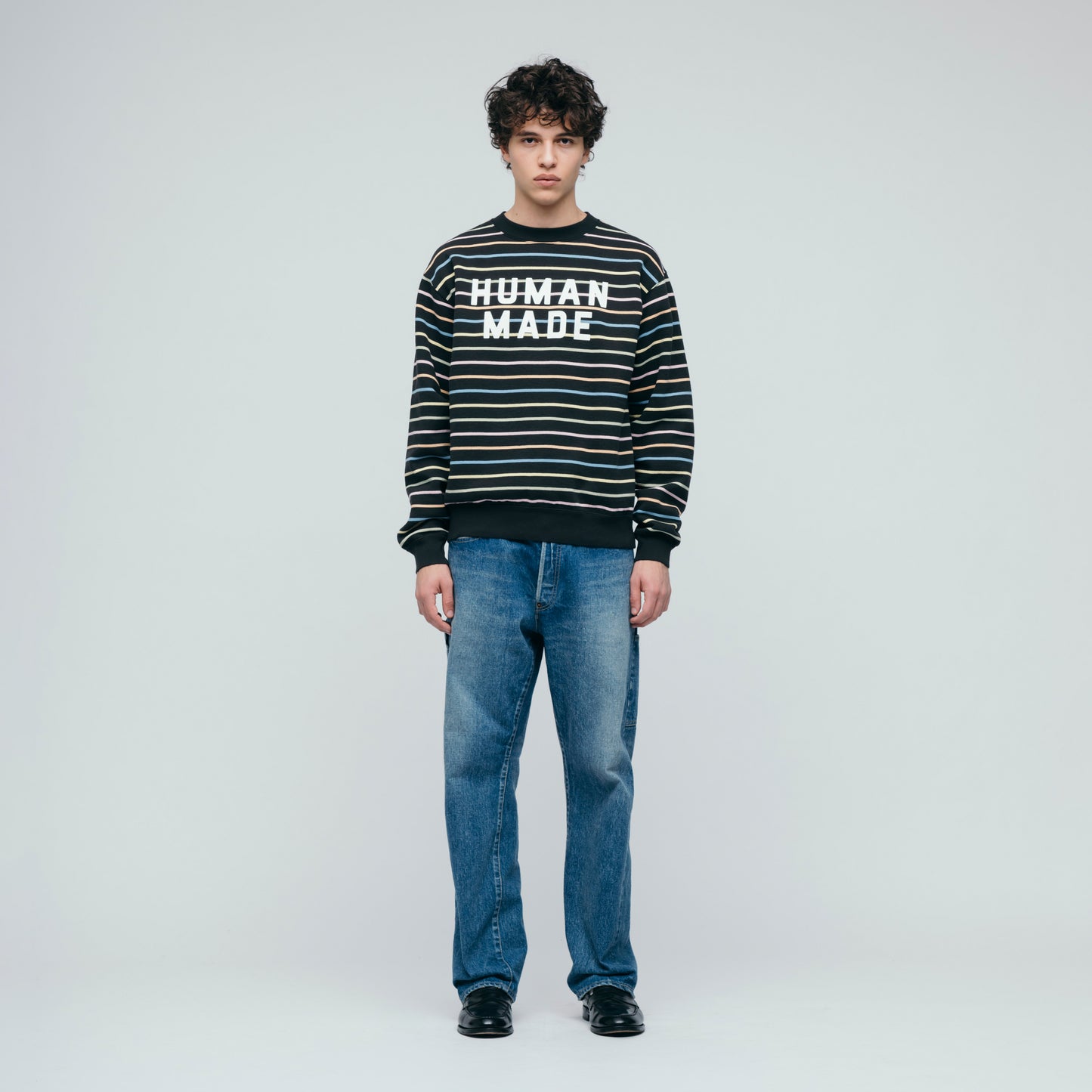 HUMAN MADE MULTI STRIPED SWEATSHIRT BK-1