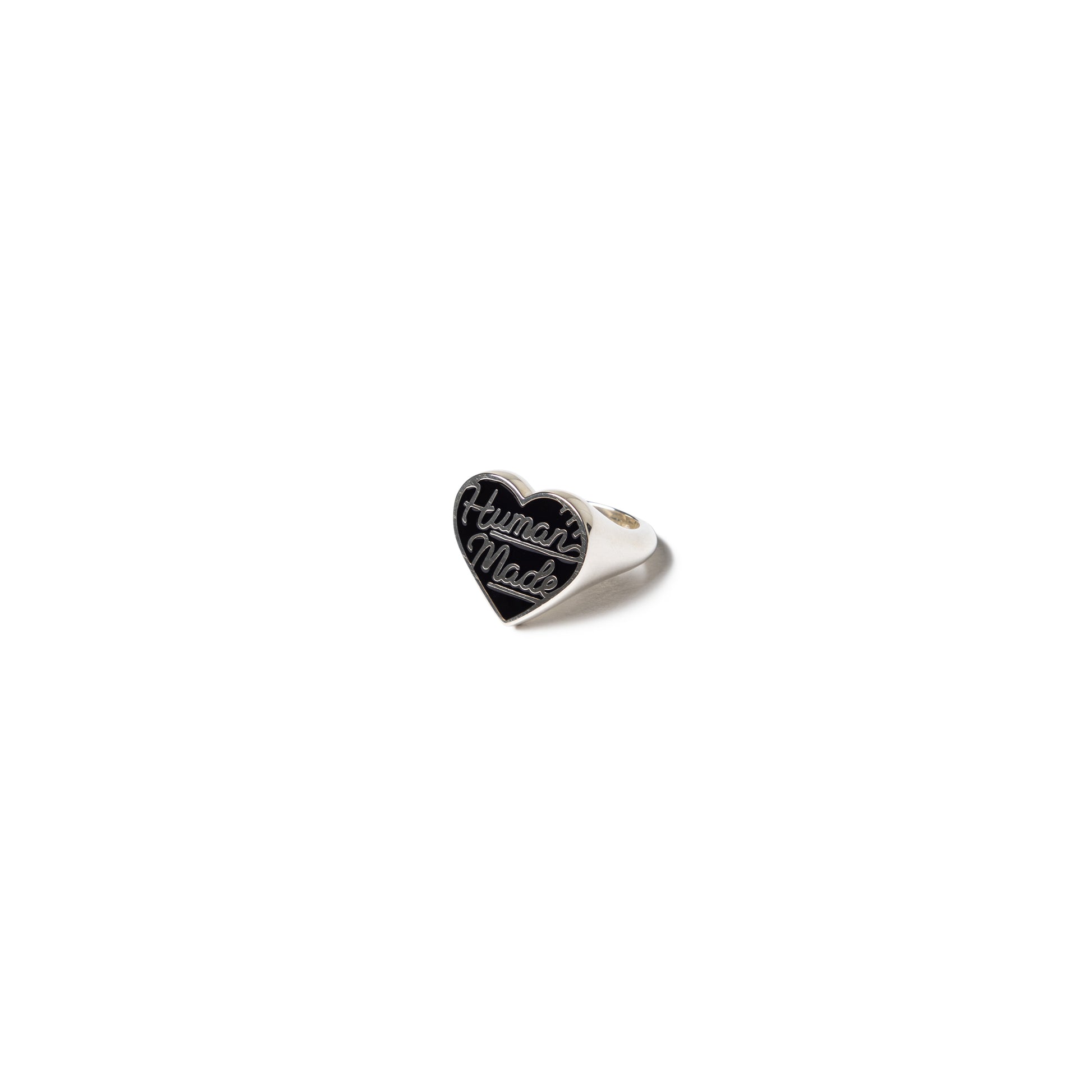 HUMAN MADE HEART SILVER RING BK-A