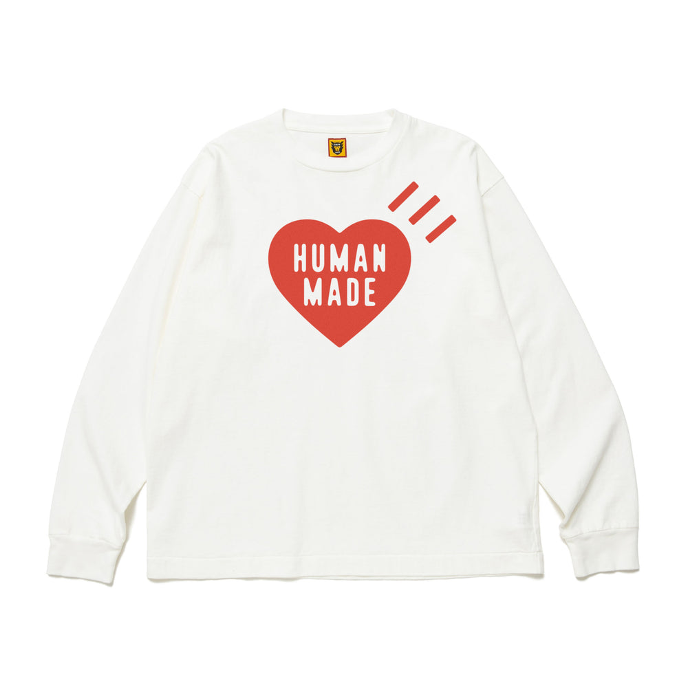 サイズM HUMAN MADE Heart L/S T-Shirt White