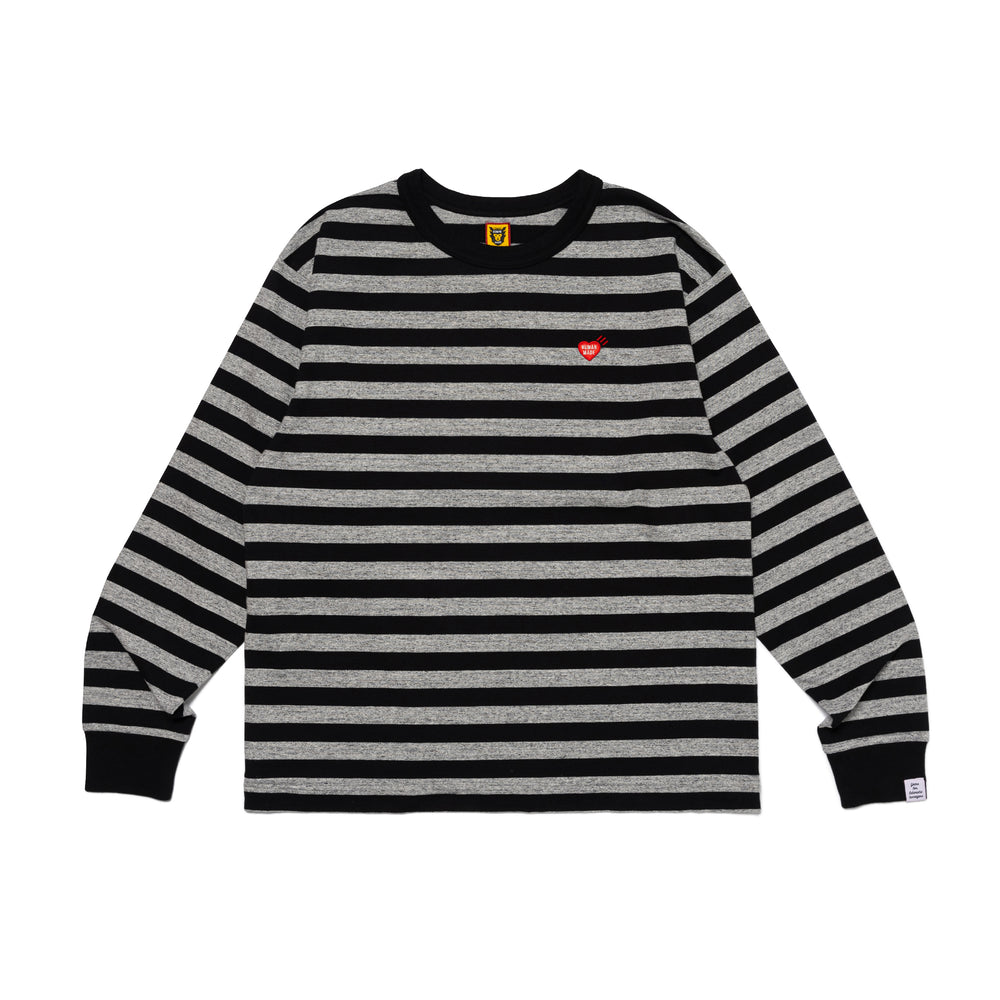 HUMAN MADE STRIPED L/S T-SHIRT GY-A